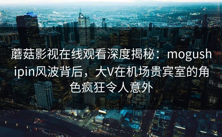 蘑菇影视在线观看深度揭秘:mogushipin风波背后,大V在机场贵宾室的角色疯狂令人意外 蘑菇影视在线观看深度揭秘:mogushipin风波背后,大V在机场贵宾室的角色疯狂令人意外